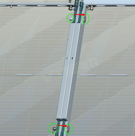 屏体横向快速锁的固定